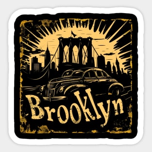 Brooklyn New York Vintage Gangster Sticker